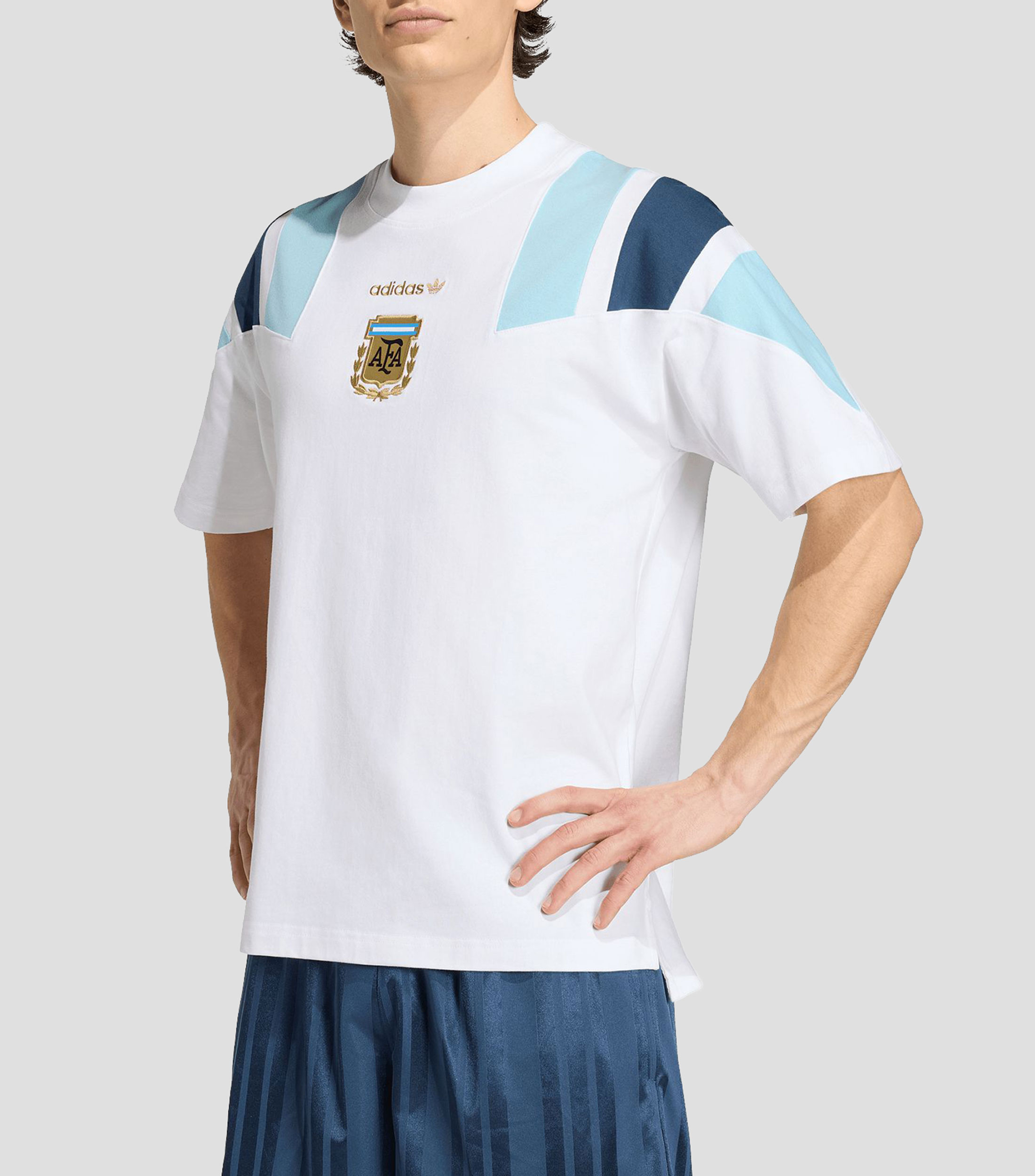 Playera cuello redondo manga corta lisa Argentina Hombre